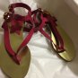 NEW KORS by Michael Kors Pink Patent Leather Thong Sandals w/ Ankle Strap - 6