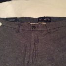 " NEW GAP Men's Straight Fit Blue Linen-Cotton Blend Pants - 36/32