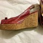 NEW Stuart Weitzman Pink/Purple Snakeskin Print Wedge Sandal - 7M