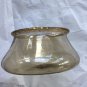 EXCELLENT CONDITION Hand Blown Italian Art Glass Bowl w/ Rolled Rim + Gold Speck