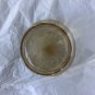 EXCELLENT CONDITION Hand Blown Italian Art Glass Bowl w/ Rolled Rim + Gold Speck