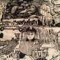 I Love New York Black and White Silk Fabric by JB Silks 2002 - 76" x 41"