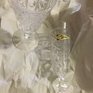 NEW 6 RCR Royal Lead Crystal Rock London Pattern W/ Cut X and O Champagne Flutes