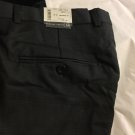 NEW Hickey Freeman Charcoal Plaid Flat Front Wool-Silk Blend Dress Pants - 35"
