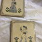 VINTAGE Pair (2) of Italian Glazed Tiles - 6" Square