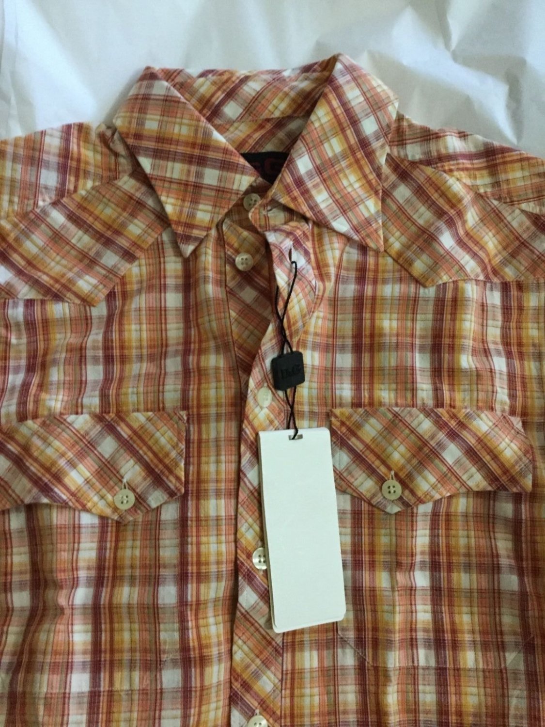 NEW Dolce & Gabbana Men's Fitted Plaid Short-Sleeve Casual Shirt - 15/38