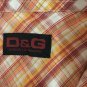 NEW Dolce & Gabbana Men's Fitted Plaid Short-Sleeve Casual Shirt - 15/38