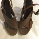EXCELLENT CONDITION Marni Brown Crossover Leather Sandals - EU38.5/US 8-8.5