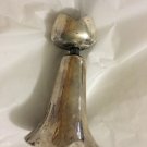 VINTAGE Maskit Israel Modernist  Silverplate Candleholder - 5"