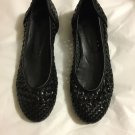 EXCELLENT CONDITION Sesto Meucci Black Woven Leather Slipons - 6.5 M