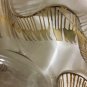 EXCELLENT CONDITION Laurel Fyfe Slump Glass Art Bowl w/ Gold