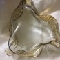 EXCELLENT CONDITION Laurel Fyfe Slump Glass Art Bowl w/ Gold