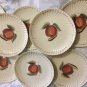 EXC. 1930s Set 8 Susie Cooper Fruit Design Plates Crown Works Burslem England