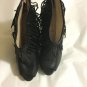 EXCELLENT CONDITION Boutique 9 Charmaine Black Open-Toe Fringe Ankle Boots - 6