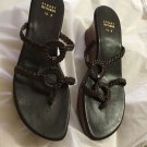 NEW Stuart Weitzman Brown Woven Leather Wedges - 10M