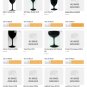 4 VINTAGE Fostoria Silhouette Black Stemware - 2 Wine/Cordial & 2 Drinking Glass