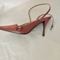 NEW Authentic PRADA Leather Slingbacks w/ Bow and Ankle Strap - 36.5