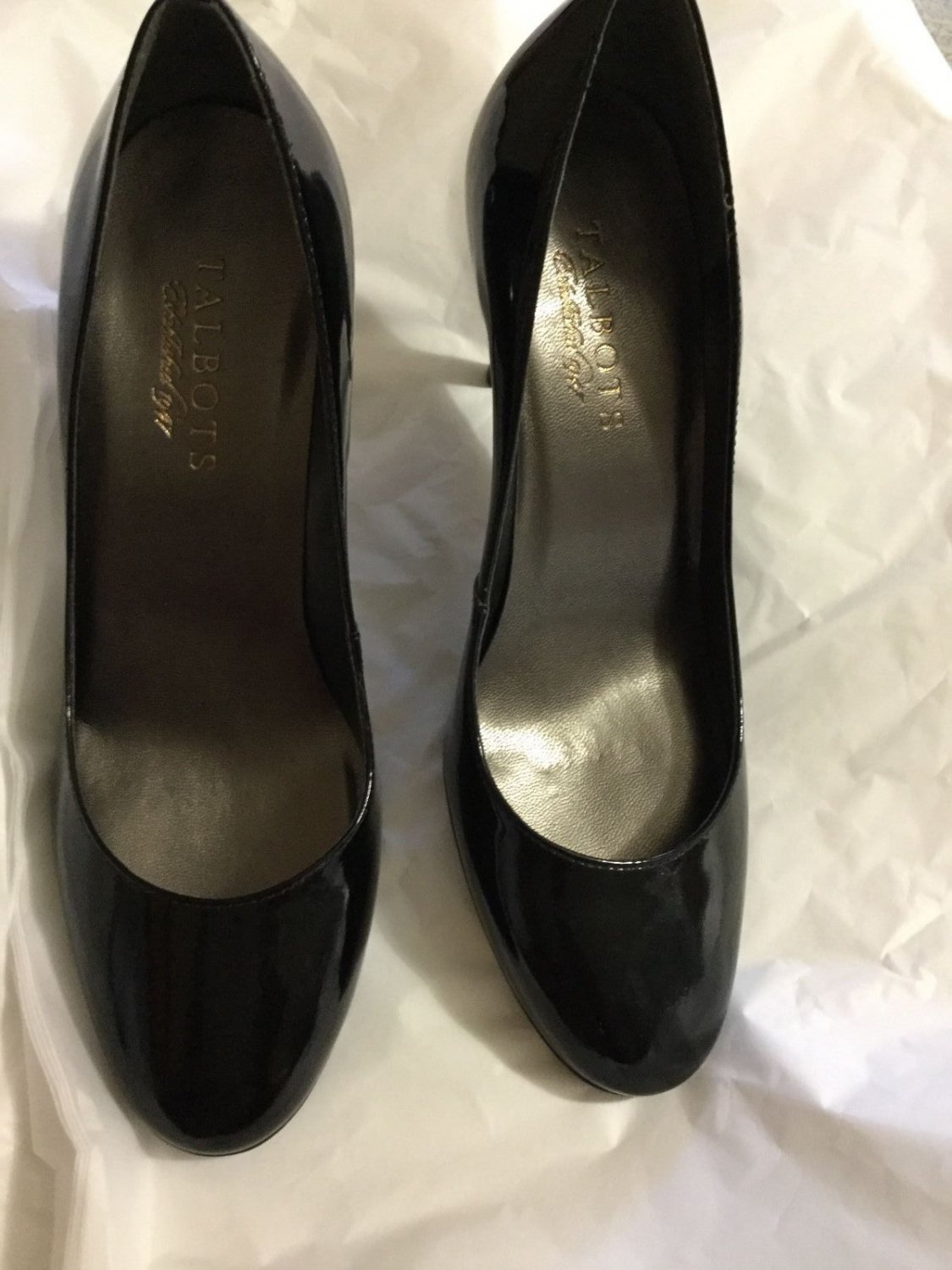 NEW Talbots Classic Black Patent Leather Pumps - 6B