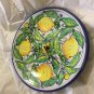 EXCELLENT CONDITION Italian Pottery 9.5" Wall Clock Hand-Painted Lemons w/o Dial