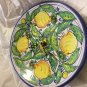EXCELLENT CONDITION Italian Pottery 9.5" Wall Clock Hand-Painted Lemons w/o Dial