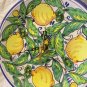EXCELLENT CONDITION Italian Pottery 9.5" Wall Clock Hand-Painted Lemons w/o Dial