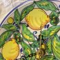 EXCELLENT CONDITION Italian Pottery 9.5" Wall Clock Hand-Painted Lemons w/o Dial