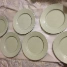 6 Rorstrand Swedish Grace design Louise Adelborg Salad Plates in Celadon Green