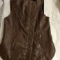 NEW BCBG MaxAzria High-Low Asymmetric Brown Leather Vest - XS