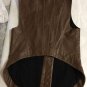 NEW BCBG MaxAzria High-Low Asymmetric Brown Leather Vest - XS