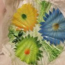 EXC COND Sydenstricker Fused Art Glass Ruffle Plate Daisies & Dragonfly - 12"