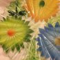 EXC COND Sydenstricker Fused Art Glass Ruffle Plate Daisies & Dragonfly - 12"