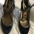 EXCELLENT CONDITION Martine Sitbon Velvet Pumps with Ankle Strap - EU 40/US 9.5