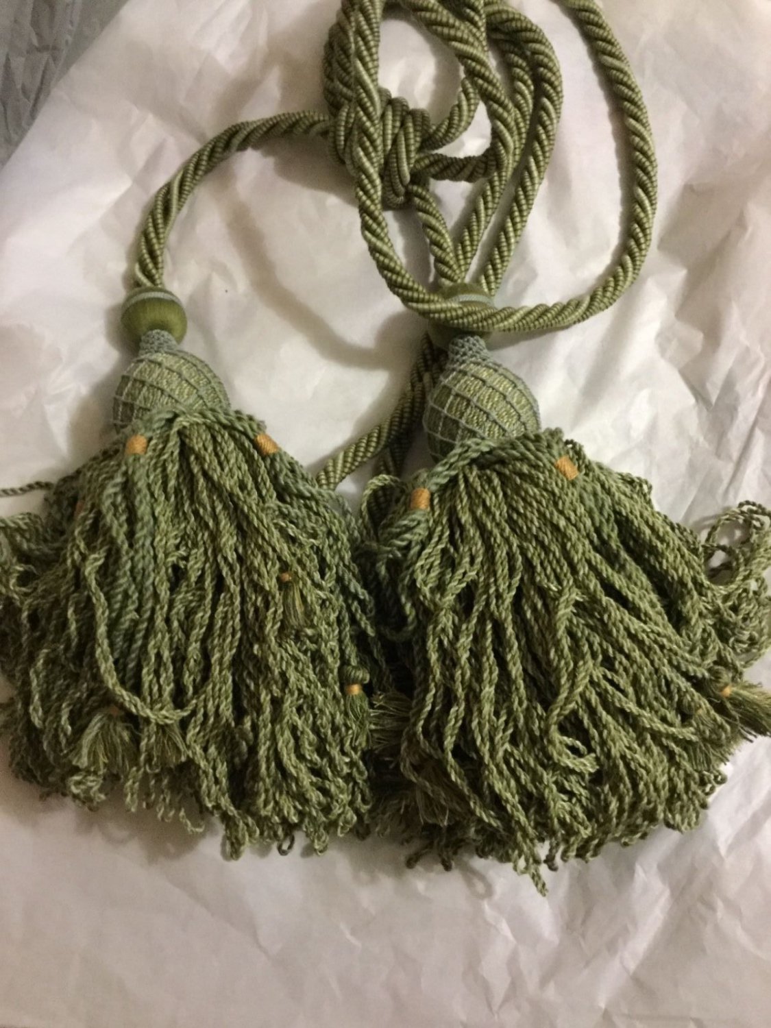 NEW Houles Paris Double Tassel Tieback in Light Green