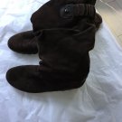Aquatalia Women's Brown Suede Shearling Fashion Boots - 39/8.5