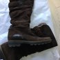 Aquatalia Women's Brown Suede Shearling Fashion Boots - 39/8.5