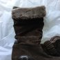 Aquatalia Women's Brown Suede Shearling Fashion Boots - 39/8.5