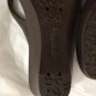 NEW OKA B Coconut Shell Flower Rosette Wedge Sandals - M/L