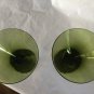 EXCELLENT CONDITION Pair Handblown Modern Martini Glasses.-