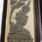 PAIR (2) Framed Hindu Temple Rubbings - 13" x 22"