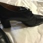NEW Enzo Angiolini Womens Black Leather Oxford Laceup Shoes - 6.5