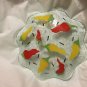 EXCELLENT CONDITION Sydenstricker Art Glass Bowl With Ruffled Edge - 8.5"