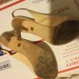 Pour la Victoire Nude Patent Leather Peep-Toe Slingbacks w/ Cork Platform - 10