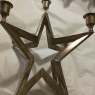 UNIQUE Restoration Hardware 5-Taper Silver-Plated Star Candeholder-12"W x 12.5"T
