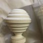 NEW Pair John Lewis Distressed Shabby Chic Curtain Pole Wooden Finials - 35 mm