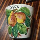 VINTAGE Italian Pottery Flour Canister w/ Lid -