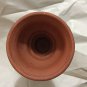 EXCELLENT CONDITION Handthrown Glazed Redware Pottery Candleholder - 6.5" T