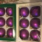 NEW 2 6-Packs of Krebs Glass Xmas Tree 3" Tree Ornaments - Purple