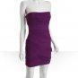 NEW BCBG MaxAzria $338 Jorie Dark Orchid Tulle Ruffle Strapless Dress - 10