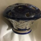 EXC COND Pair of Rare Vintage Orvieto Pottery Flower Frog Vase - 16 & 21 Holes