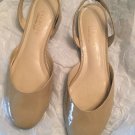 EXCELLENT CONDITION Talbots Beige Patent Leather Slingbacks - 8.5 AA